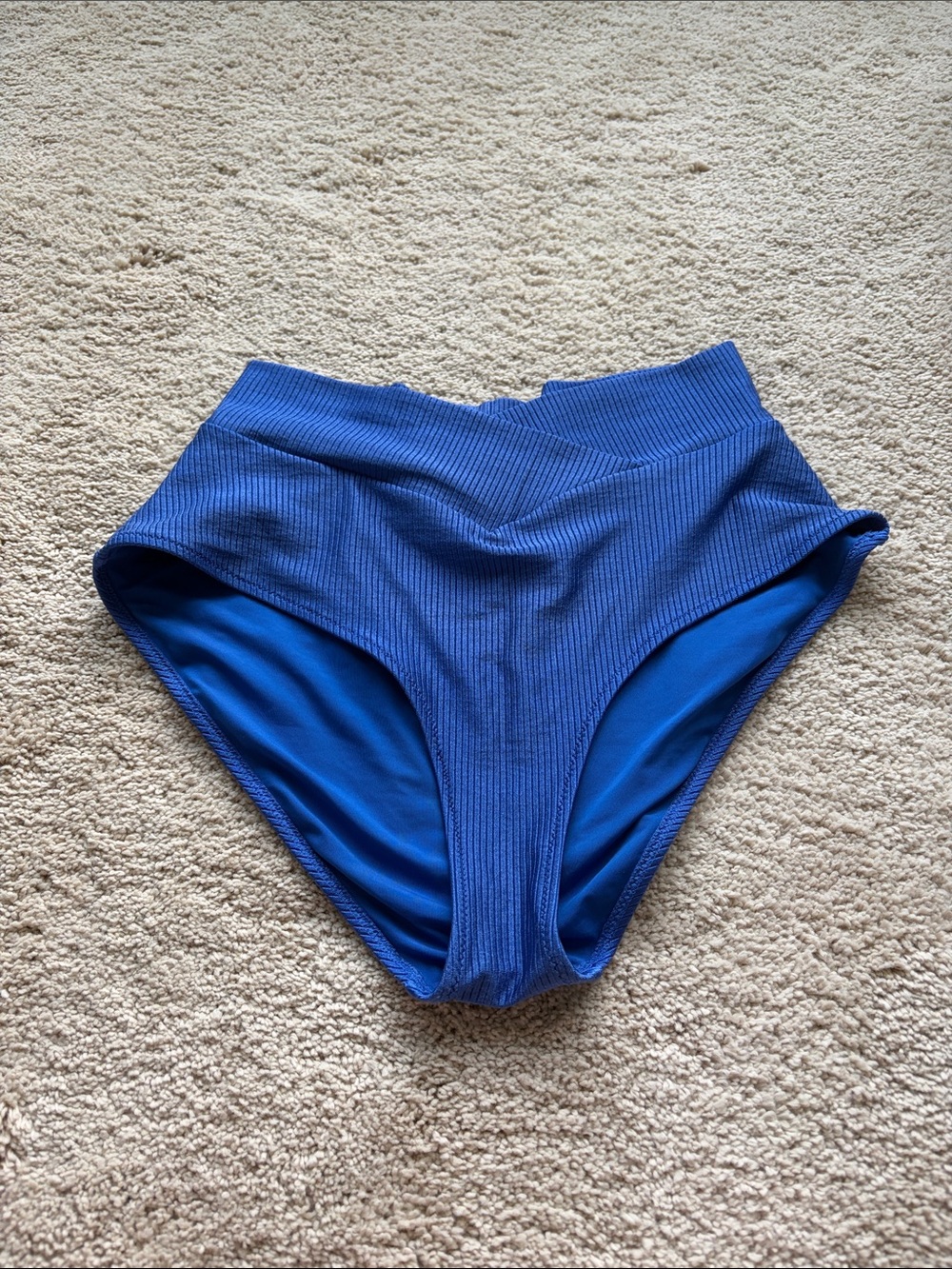 aerie | High-Waist Ribbed Crossover Bikini Bottoms